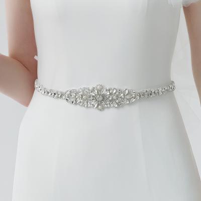 China Jewelry Accessories Wedding Ribbon Sash Bridal Prom Dress Sash Crystal Wedding Belt Rhinestone Evening Accessories for sale