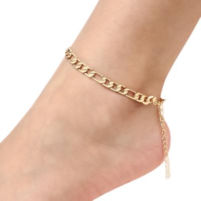 China Fashion TRENDY Foot Jewelry Women Foot Bracelet Fancy Gold Cheap Chain Anklet for sale