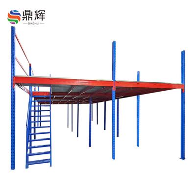 China Industrial Mezzanine Warehouse Racking Platform Corrosion Protection Steel Floor Ladder Multi Floor Attic Racking Assembled Mezzanine for sale