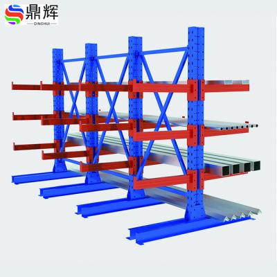 China Corrosion Protection Industrial Equipment Storage Racking System Cantilever Aluminum Pipe Storage Rack for sale