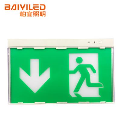 China Automatic Emergency Exit Light Restaurant Maket CE CB Proof Explosive Emergency Exit Lighting Emergency Exit Sign Plate for sale