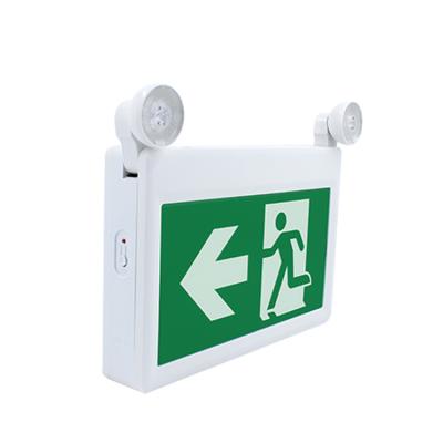 China AC120V/AC347V Emergency Lighting Green Runningman Sign 100LM Color Hotel LED Exit Sign Double Sides Hotel Spotlight Light For Fire Safety Escape for sale