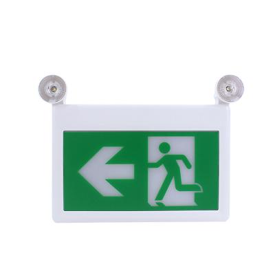 China Adjustable Emergency Lighting Head Duration 120Mins Green Led Exit SMD2835 Emergency Maintained Sign Wall Mounted for sale