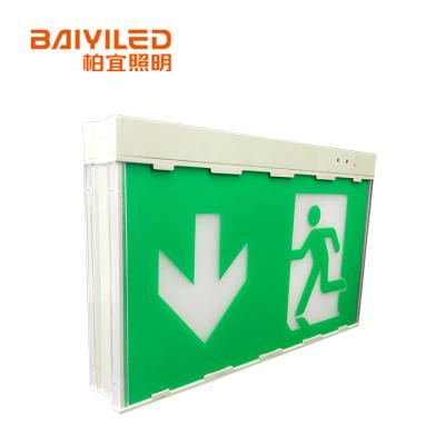 China Wholesale Suspended Rechargeable Emergency Exit Fire Safety LED Emergency Exit Sign Light Exit Sign for sale