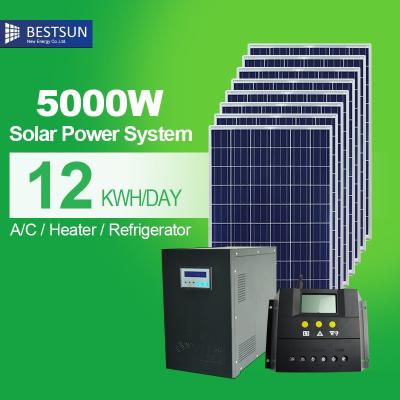 China Home 5KW Off Grid Solar System For Home Solar Panel Power Bank 48v for sale