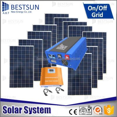 China BESTSUN 12000w Home Solar Panel Kit 6KW 8KW Roof Mounted Solar Panel System / 12kw Solar Panel Kit for sale