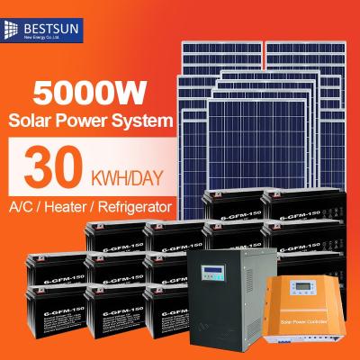 China Home Off Grid Solar Panels System 9kw Whole Home Battery Solar Power System For Home 9000W for sale