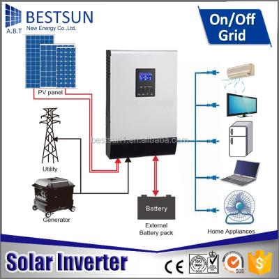 China BESTSUN 7% discount home solar power system mppt inverter 5KW 48V 220V solar inverter with mppt tracker for sale