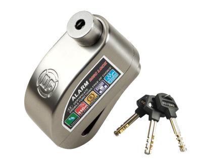 China Manufactura zinc alloy factory china lock motorcycle lock 510g alarm 110dB alarm disk lock zinc alloy for sale