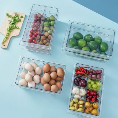 China Stored Type Household Storage Box Kitchen Fridge Drawer Organizer CHOOSE Plastic Transparent Refrigerator Food Storage Box for sale