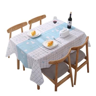 China wholesale lattice waterproof rectangle style pvc restaurant picnic holiday washable tablecloth for sale