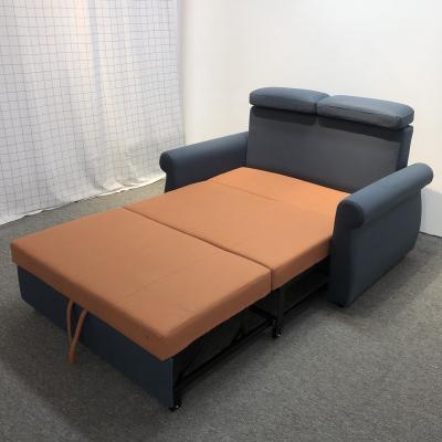 China Fashionable High End Foldable Design Bedroom Corner Space Saving Sleeper Folding Double Seat Leather Sofa Bed for sale