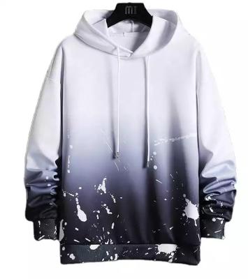 China Hot Sale Anti-wrinkle Gradient Printing Men's Hoodie Loose And Comfortable Long Sleeve Straight Sweatshirt Men's Hoodie for sale