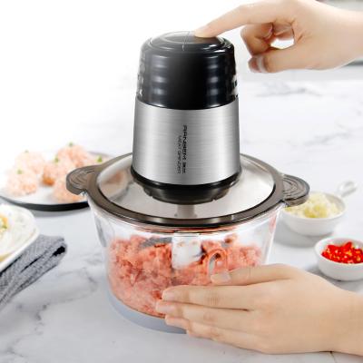 China Hotel Chopper Food Mini Processor Stainless Steel Blade Household Kitchen Grinders Usb Charging Electric Blender Chopper for sale