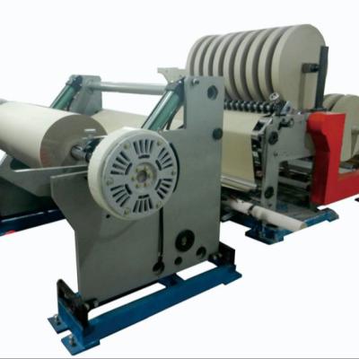 China Kraft Paper Roll Slitter Rewinding 800mm Paper Wrap Roll Slitting Cutter Rewinder Machine for sale