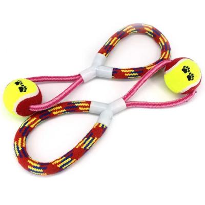 China Viable Accessories 2023 Dog Pet Toy Tennis Ball Tug Rope Energetic Pet Ball For Dogs Dog Interactive Toy for sale