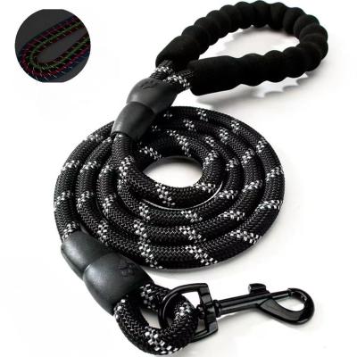 China Lights Strong Nylon Dog Leash Reflective Durable Rope With Soft Padded Anti-Slip Handle For Dog And Cat Leash for sale