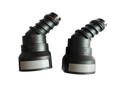 中国 EPDM Fuel Liquid Plastic Quick Connectors 15.82mm 45 Degree 販売のため