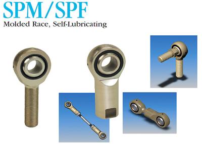 China SPM / SPF Industrial Stainless Steel Rod Ends Self Lubricating Molded Race for sale