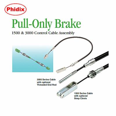 China Control Cables Pull - Only Brake Cables With Threaded End Rod / Strap Clevis for sale