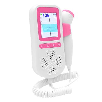 China Factory Price Plastic OEM Order Portable Home Use Pregnancy Doppler Baby Fetal Heart Rate Monitor for sale