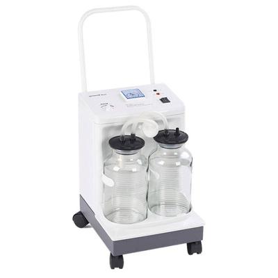 China Medical care drop suction pump electric apparatus electric equipment cylinder cylinder suction trolley unit double vacuum suction machine 7A-23D vacuum suction machine for sale