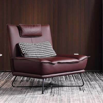 China New Style Living Room European Modern Single Seater Convertible Leisure Faux Leather Chair for sale