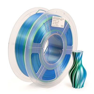 China 3d printer filament high quality iSANMATE pla silk colors double filament 1.75mm 3d printer filament blue and green double colors silk filament for sale