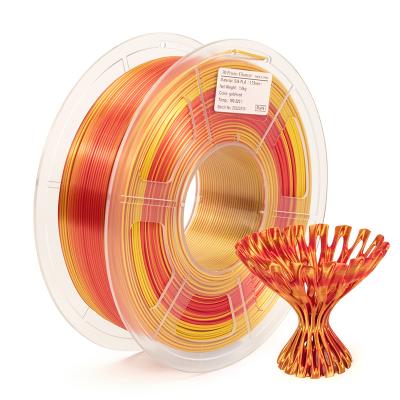 China 3d printer filament iSANMATE pla vacuum packing double silk colors red and 1.75mm filament 3d printer filament gold double colors silk filament for sale