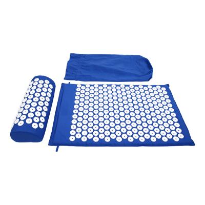 China Eco-friendly back body acupressure mat and pillow set and neck pain relief acupressure massage mat acupuncture mat manufacturers for sale