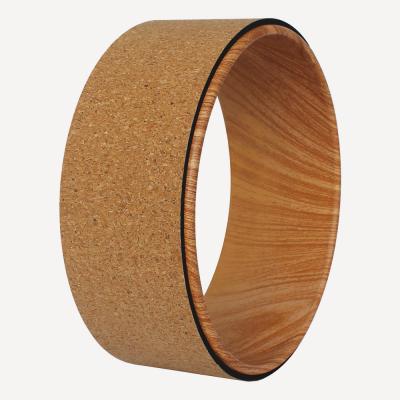 China Assets; Hot Selling Customized Logo Non-Toxic Eco-Friendly Cork Yoga Wheel Balance Flexibility And Yoga Training For Woman Fitness Stretching Wheel for sale