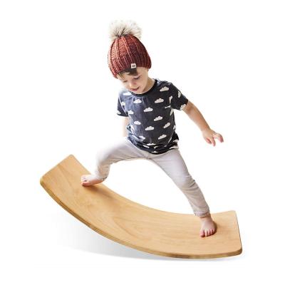 China Kids Learning Toy Body Shaping Kids Wooden Toddler Board Balance Shimmy Open Learning Toy For Body Shaping Wooden Seesaw Board Child Curvy Waist for sale