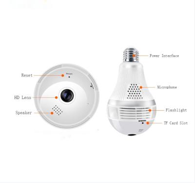 China Built-in Siren Bulb Hidden Spy CCTV Security Camera Motion Recording Cloud IP Camera for sale