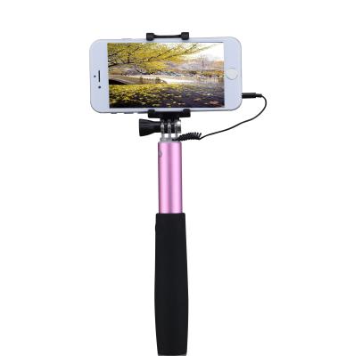 China Custom Handheld Selfie Monopod , cartoon wired Selfie Stick with logo for sale