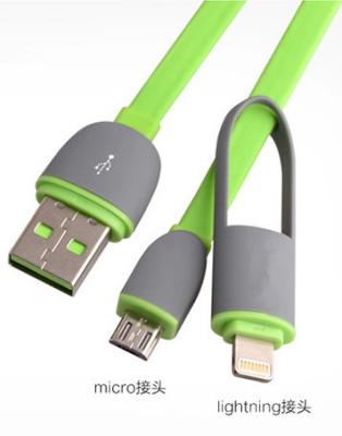 China Good Material 2 IN 1 Flexibl Smart Phone USB Cable Wholesale For Android Iphone for sale