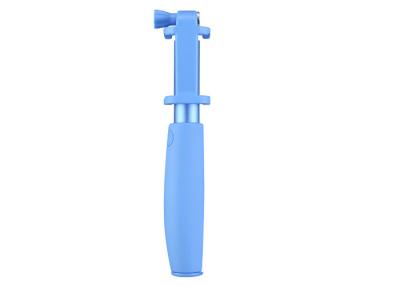 China Extendable Wireless Bluetooth Monopod Blue Aluminum Selfie Stick for sale