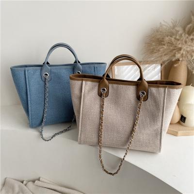 China Women's handbags ladies bag 2021 new canvas handbag women's single bag women's handbag small scented bag fashion chain single shoulder bag for sale