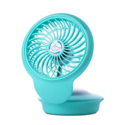 China 2021 USB Rechargeable Portable Mini Electric Fan With Brushless Motor Lamp New Product 4 Color 4 Color Led Lamp for sale