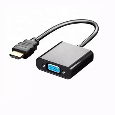 China Hot Sale 1080P HD COMPUTER Male To VGA Female Adapter Hd To VGA Converter Without Audio for sale