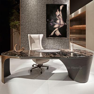 China High Quality Modern Luxury Executive Executive Home Office Computer Desks Executive Furniture Convertible Marble Modern Table Desks for sale