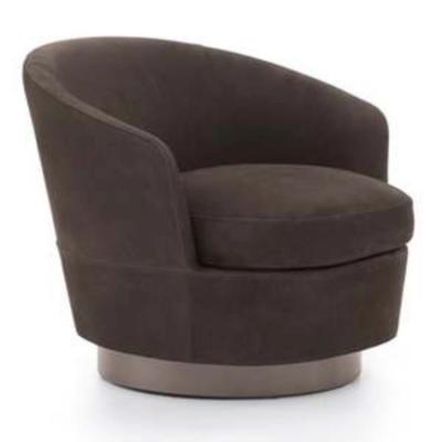 China Gray Fabric Brown Canvas Modern Design Furniture Leisure Chair Modern Design Living Room Recliner Chair for sale