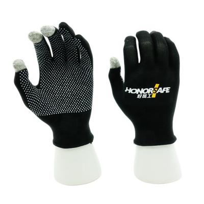 China Modern Life HONORSAFE 13G PVC Dotted Mobile Phone Glove Touch Screen Precision Electron Industry Use for sale