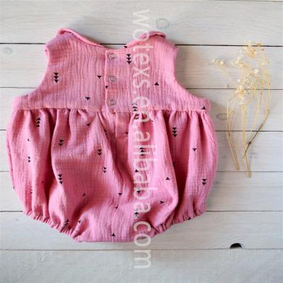 China 100% Canvas Baby Romper Boho Muslin Baby Jumpsuit Design Cotton BC005 Fashion Soft Canvas Baby Romper Baby Clothes for sale