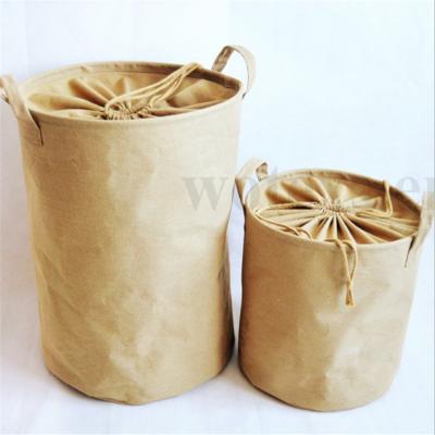 China BB002 High Quality Natural Handled Dirty Hamper Clothes Laundry Storage Jute Burlap Bags Laundry Baskets for sale