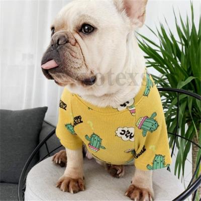 China PT047 Viable Wholesale Colorful Dog Hoodies With Logo Cotton Pet Hoodie Cactus Custom Print Pets Coat for sale