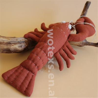 China LT011 Fashionable Design Handmade Red Lobster Viable You Are My Ocean Soft Handmade Toy Lobster Plush Toy Canvas Lobster Toys Animal for sale