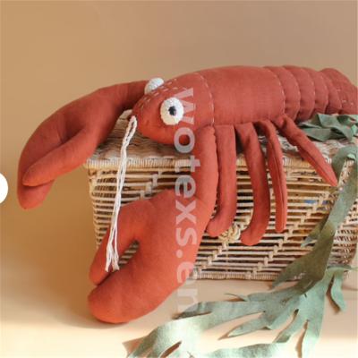 China LT010 Viable Custom Design Red Lobster You Are My Handmade Soft Ocean Toy Lobster Plush Toy Canvas Lobster Toys Animal for sale