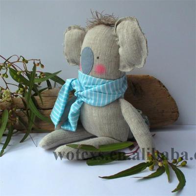 China LT004 Color koala bear handmade textile baby shower birthday gift koala plush organic neutral viable baby toy canvas toy for sale