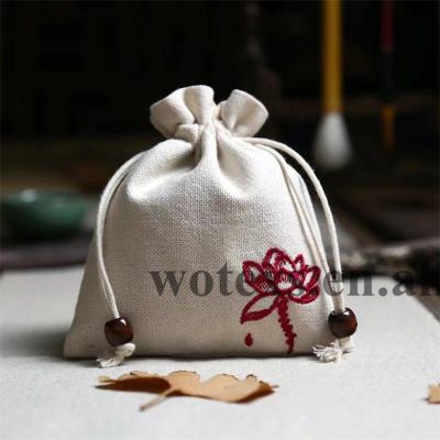 China Hot Sale BT053 Handled Storage Canvas Jewelry Packing Pouches Draw String Liner Canvas Teapot Bag Storage for sale