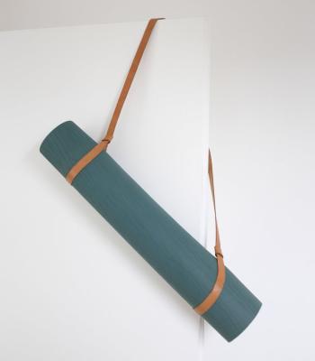 China 160 Sample Design ST023 Yoga Mat Carrier Sling Handmade Cover Strap Yoga Leather Straps 160 for sale